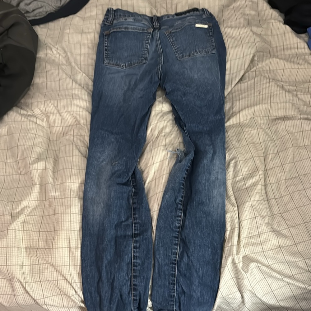 Blue Ripped Skinny Jeans - Picture 2 of 2